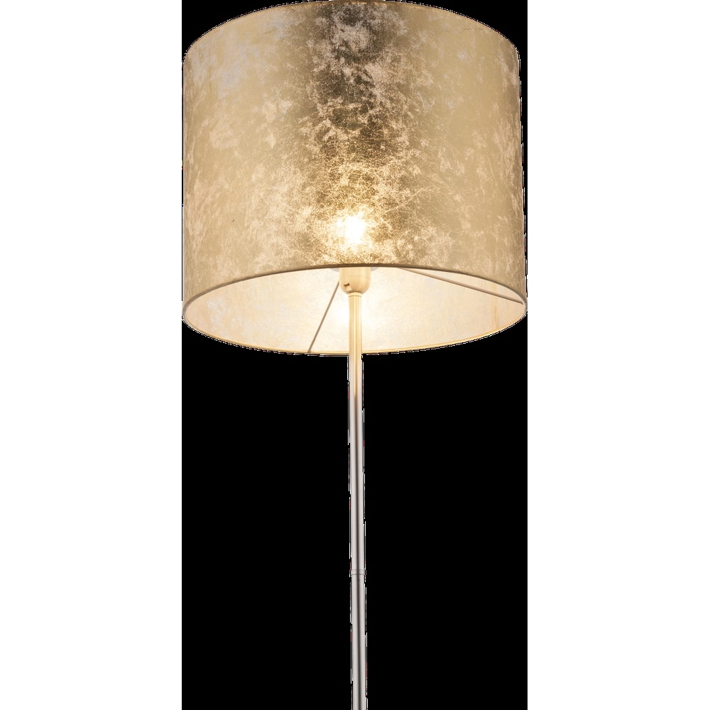 Vloerlamp Amy nikkel met gouden kap Globo 9007371312481