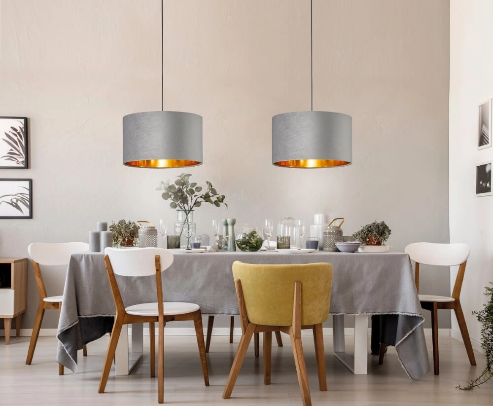 Hanglamp Aura grijs velvet Fischer & Honsel 4003694600835