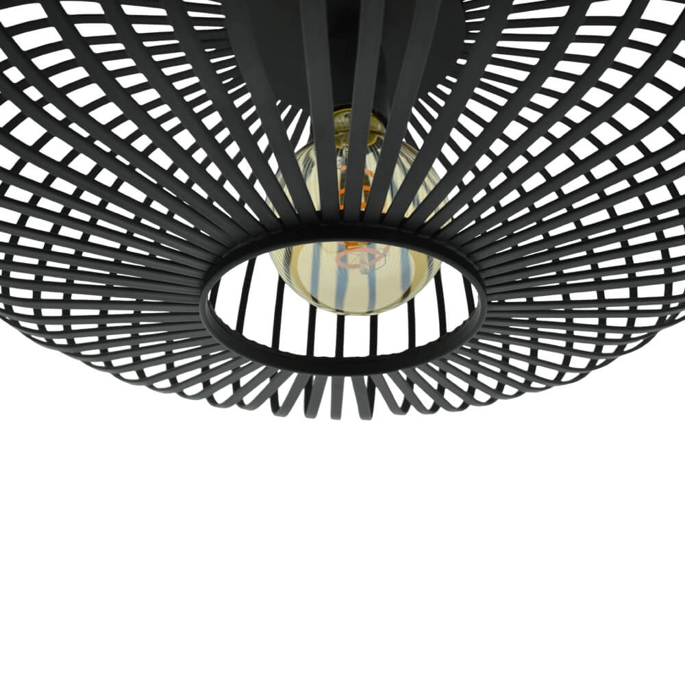 Zwarte plafondlamp Gabbia Rond Ø 40cm Lyora 8716803509573