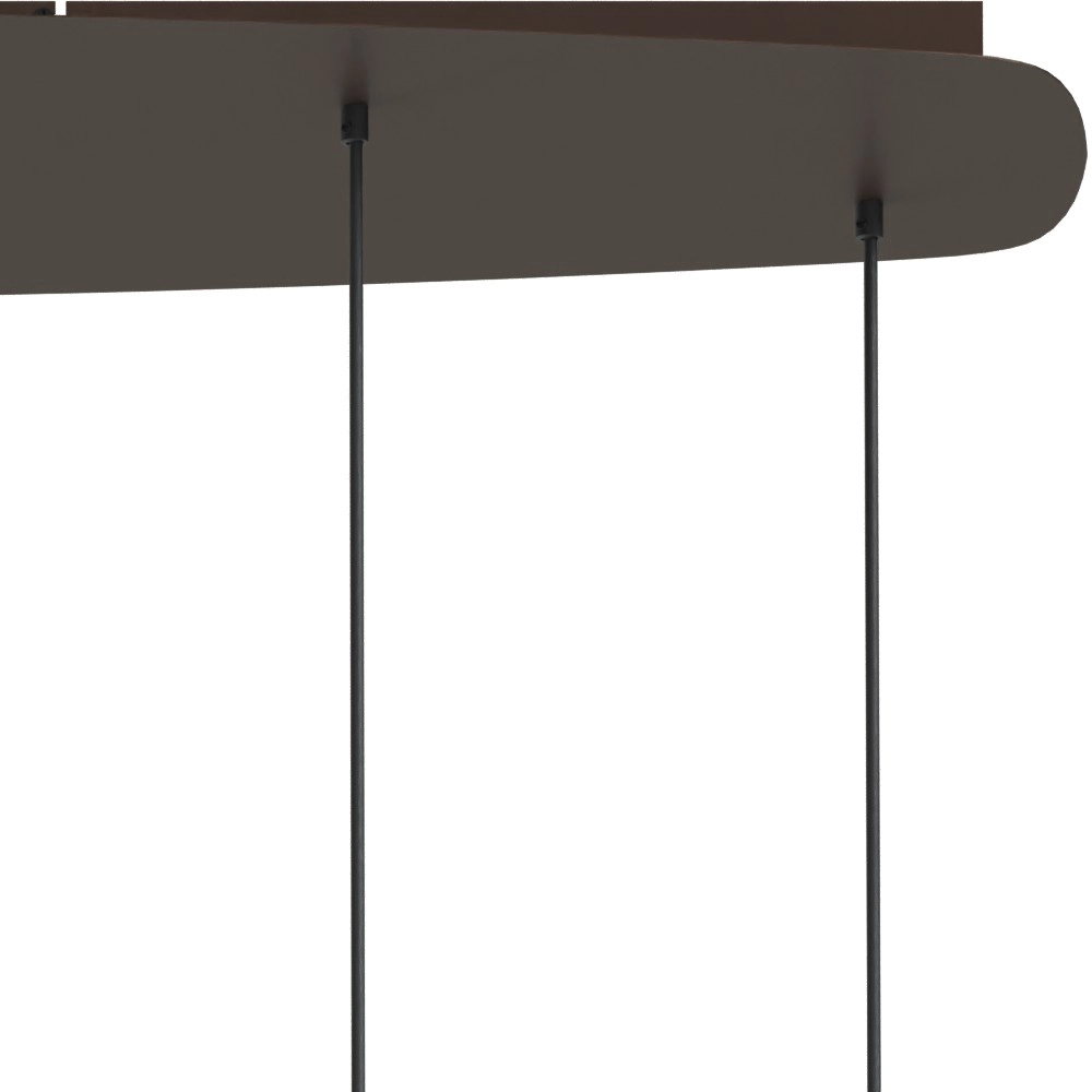 6-lichts hanglamp Lisbourg cacao met off white kap Masterlight