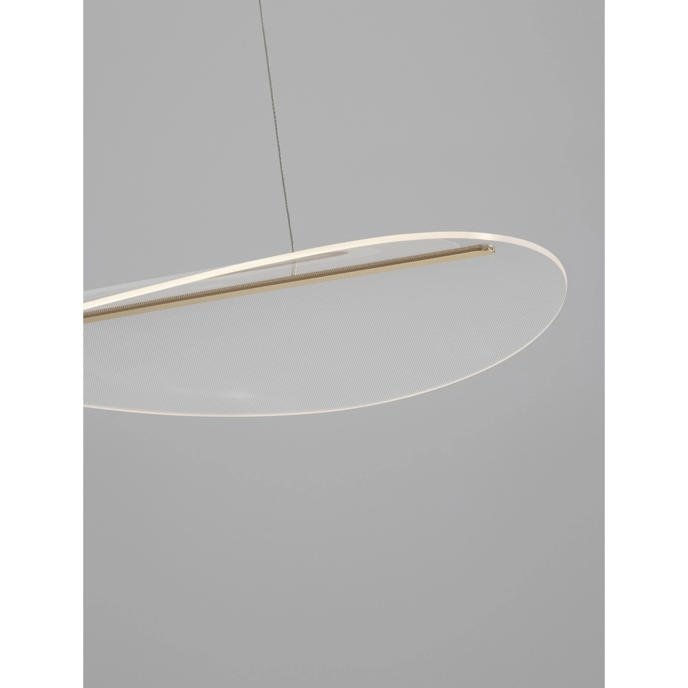 Hanglamp Agos goud met kunststof breed Lyora 5212017439413