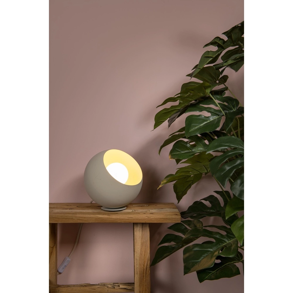 Tafellampje Doredos Ø 20cm zand bruin Lucide 5411212510037