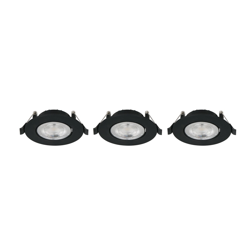 Set van 3 inbouwspot Altai zwart Trio 4017807712254