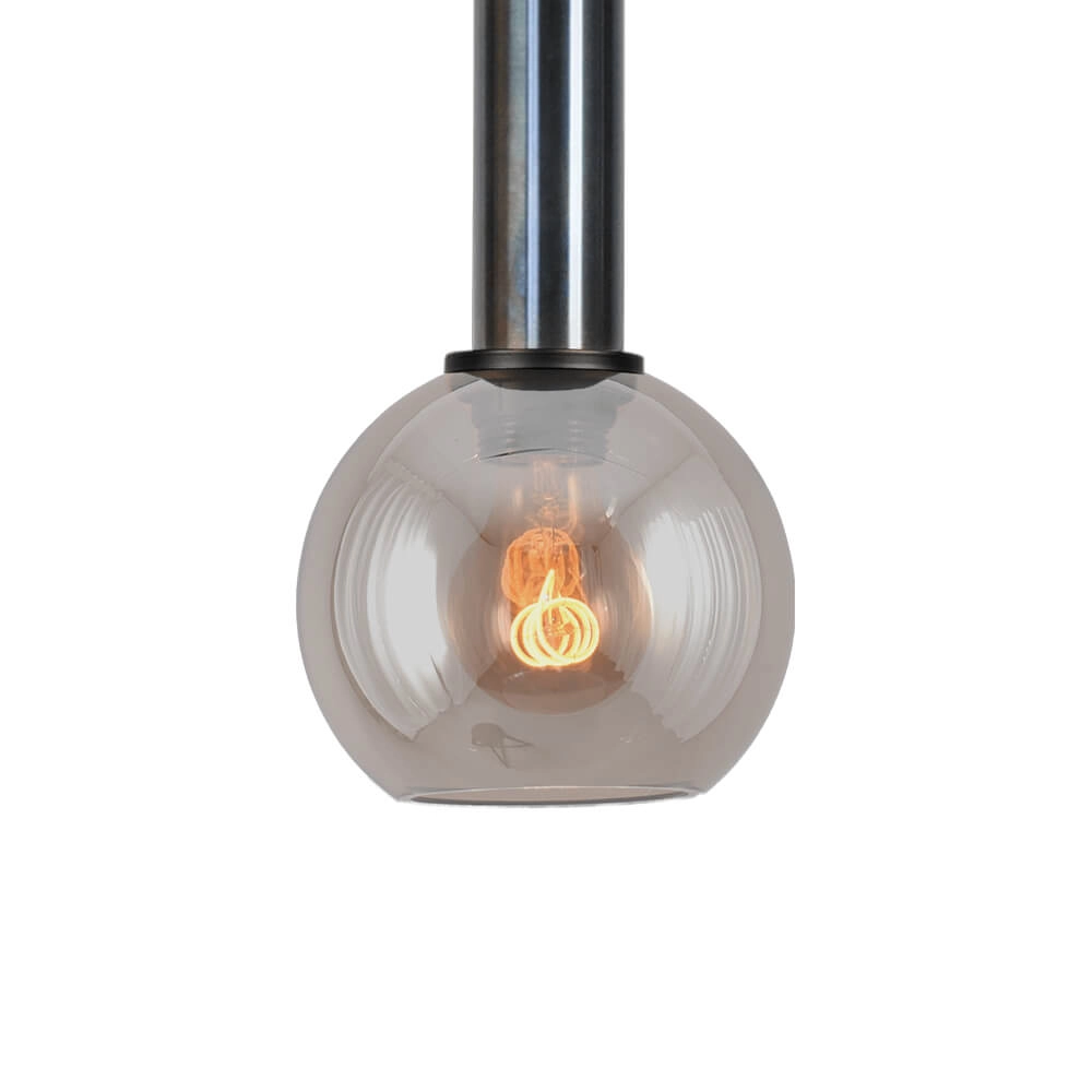 Hanglamp Ø 15cm Bella 2 Dappled oil met goud glas Masterlight 8718121334158