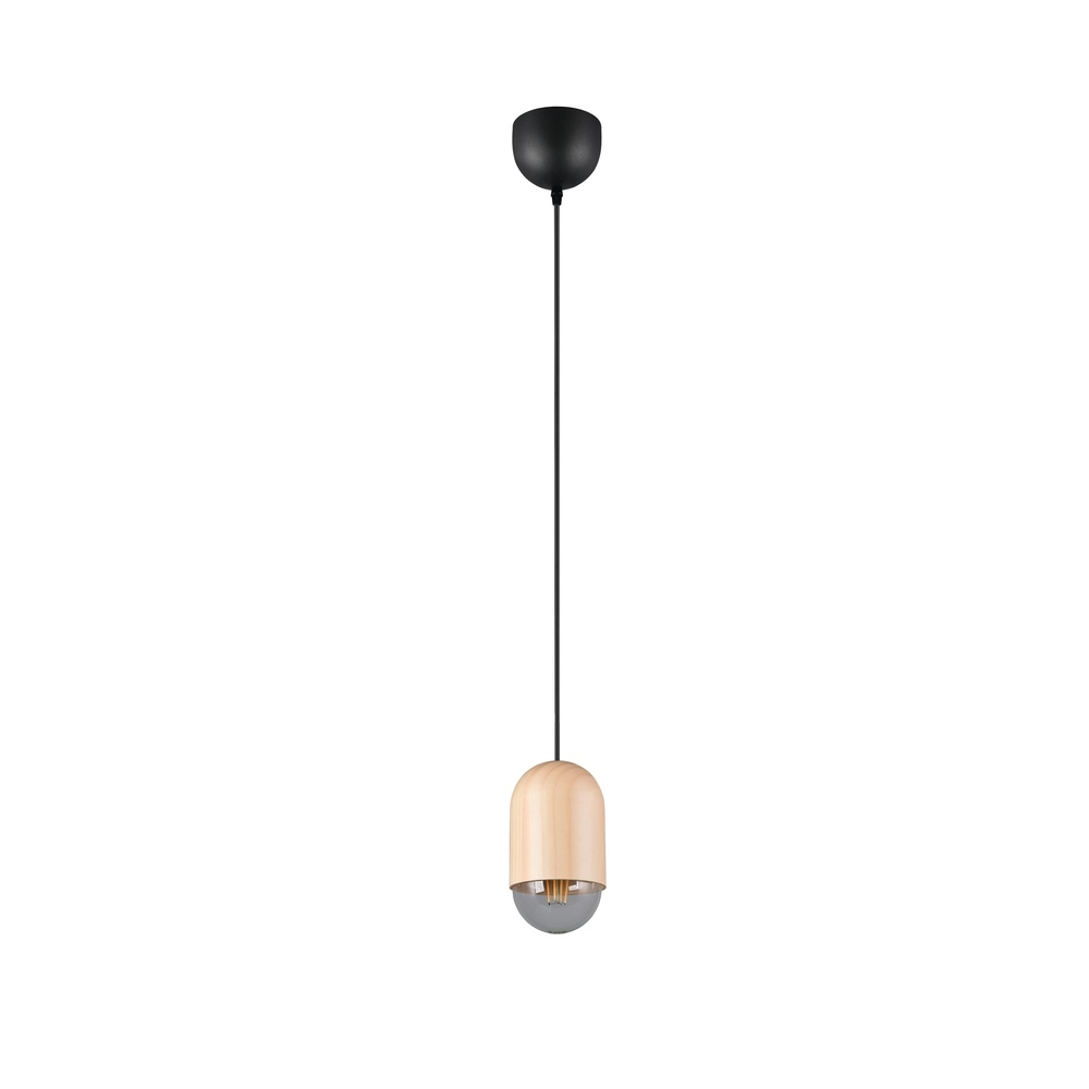 Unieke hanglamp Nara hout Ø 10,5cm Trio 4017807661750