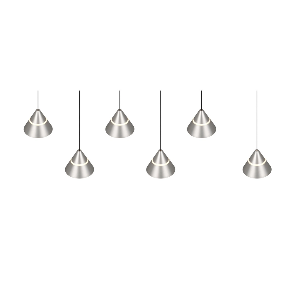 Design hanglamp Romeo 6-lichts nikkel Trio 4017807667868