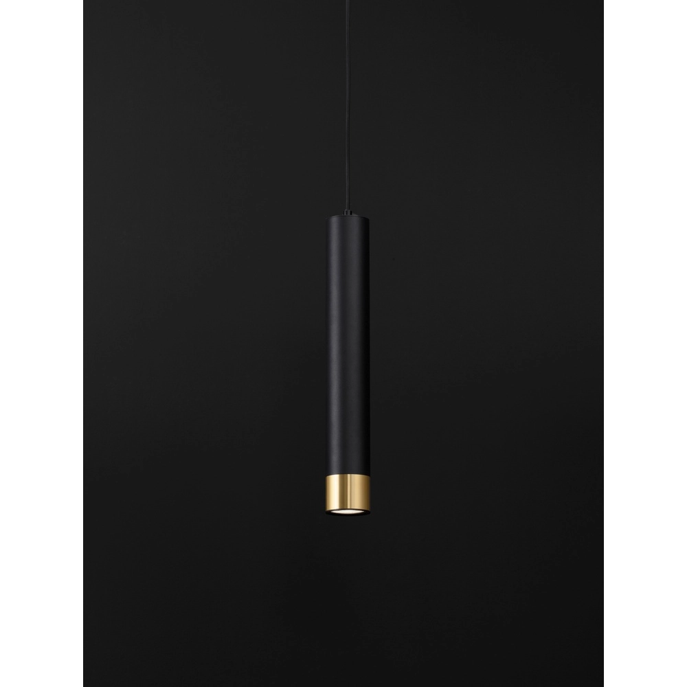 Design hanglamp Picto 40cm zwart met goud Lyora 5212017430380