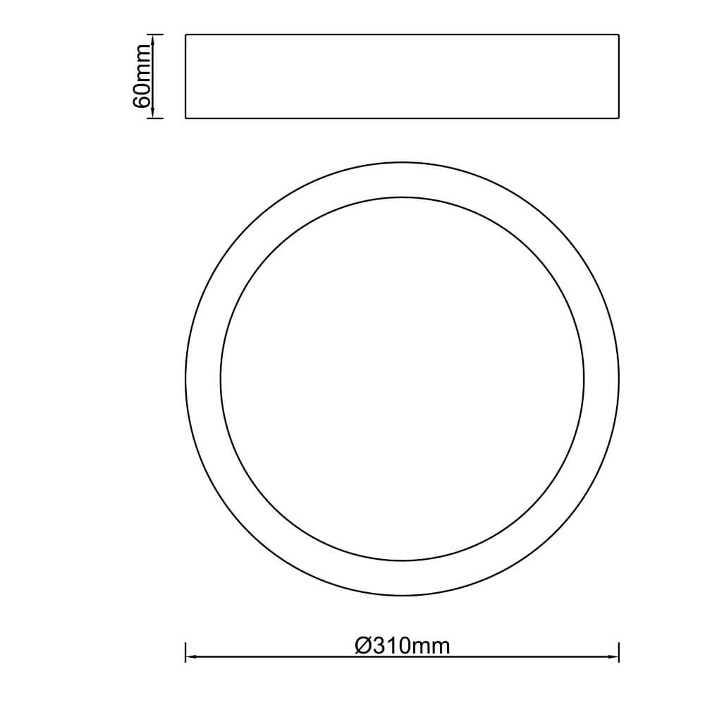 Zwarte plafondlamp Sandros Ø 31cm met glas Brilliant 4004353409479