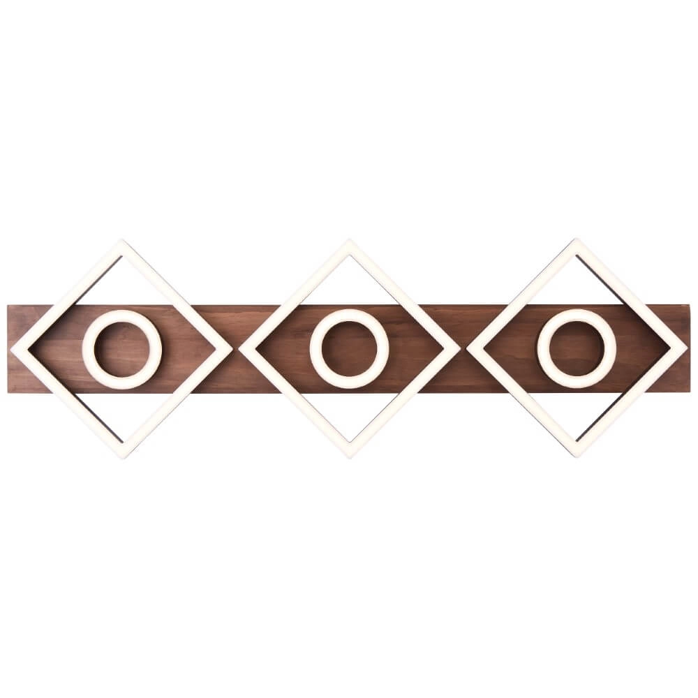 Plafondlamp zwart met hout Maureen 88cm Brilliant 4004353435263