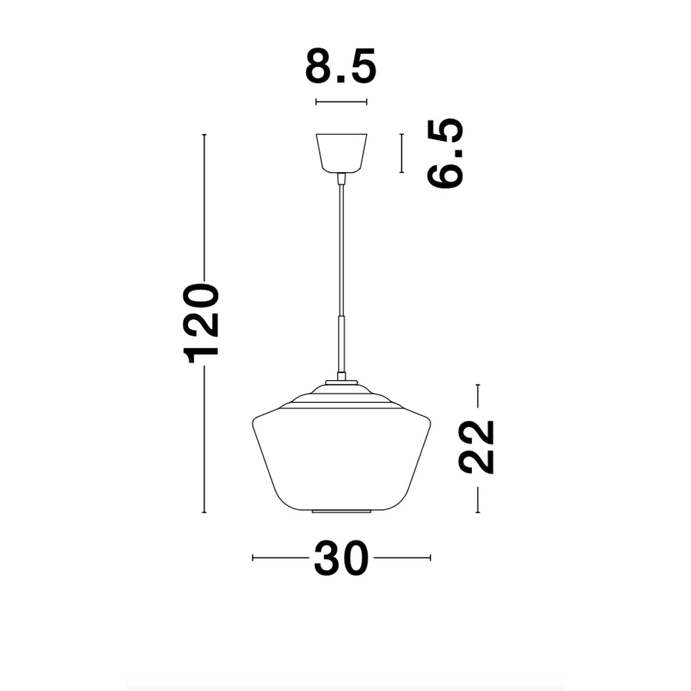 Hanglamp Veiro chroom glas Ø 30 x 22cm Lyora 5212017421302
