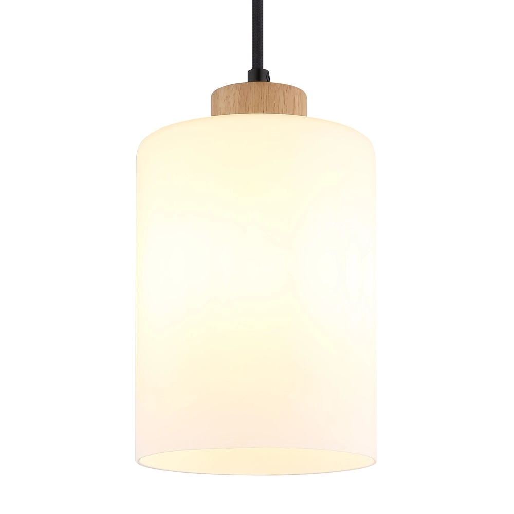 Hanglamp Rowena 1-lichts hout Globo 9007371592234