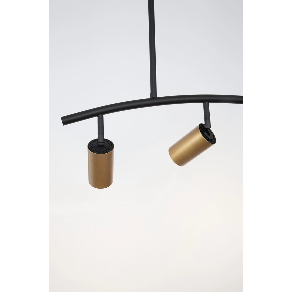 Hanglamp Pogno 3-lichts zwart met goud rond Lyora 5212017431295