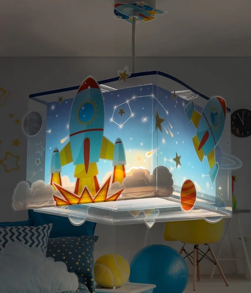 Hanglampje Rocket blauw met wit Dalber 8420406633527