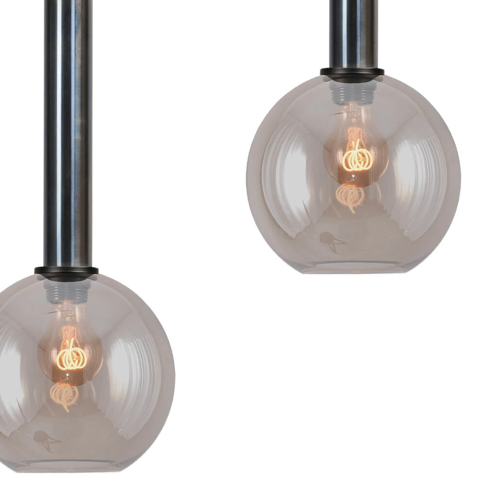 Hanglamp Bella 2 Dappled oil met goud glas Masterlight 8718121344478