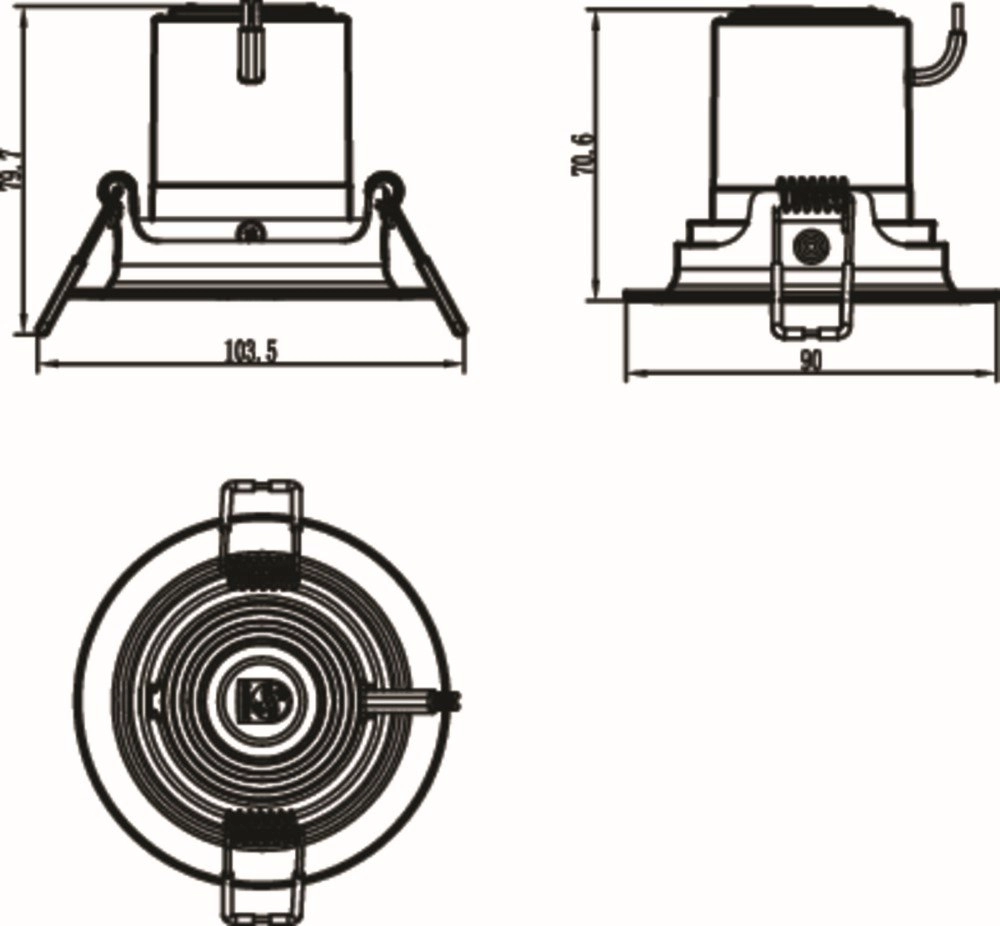 Set van 3 inbouwspots Pomeron Philips 8719514258044