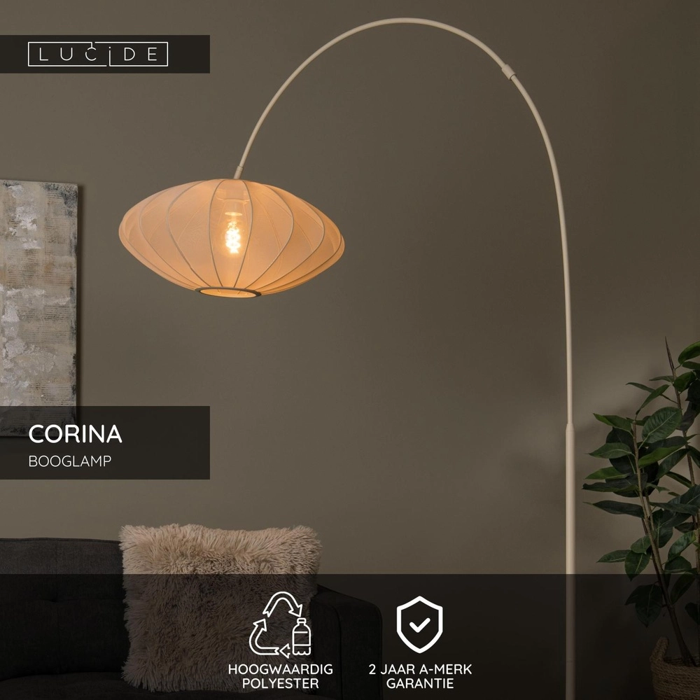 Booglamp Corina zand bruin Lucide 5411212032072