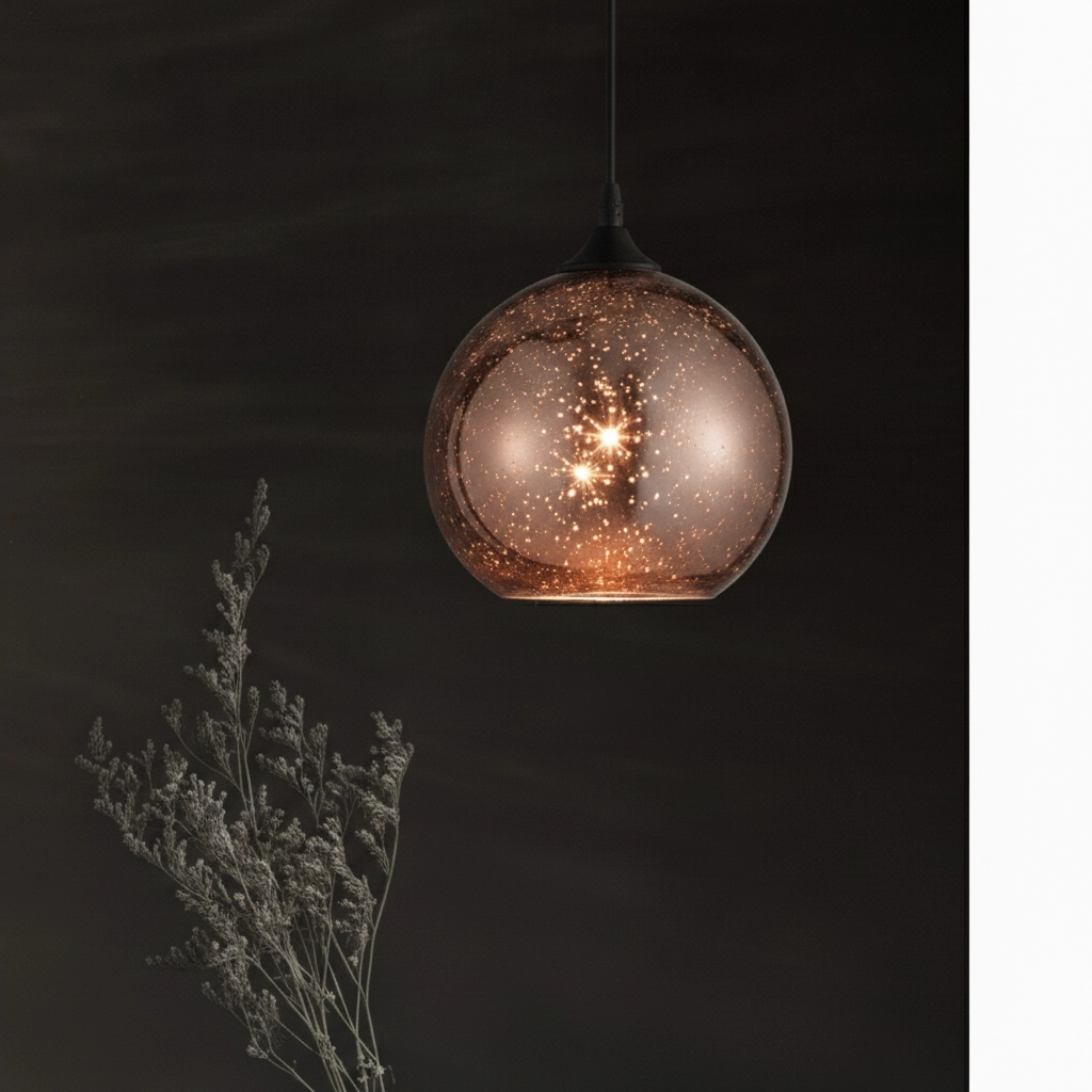 Hanglamp Blaze enkel koper glas
