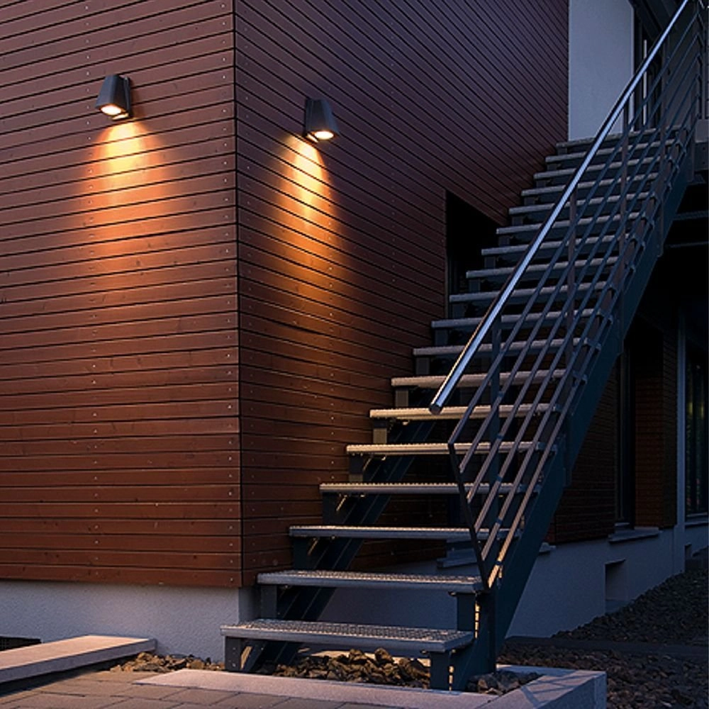 Muur downlighter Wallyx GU10 15cm antraciet SLV 4024163113304