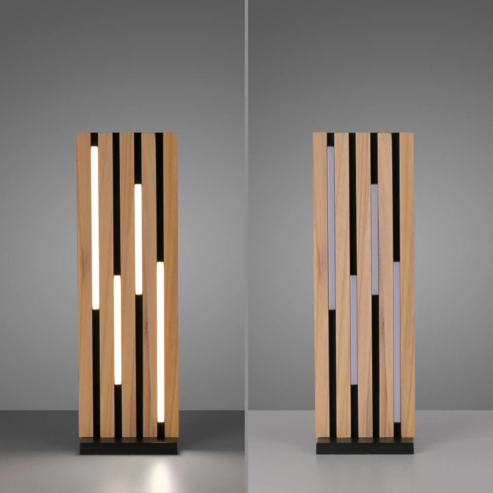 Design vloerlamp Q-Akustik hout Paul Neuhaus 4012248385401