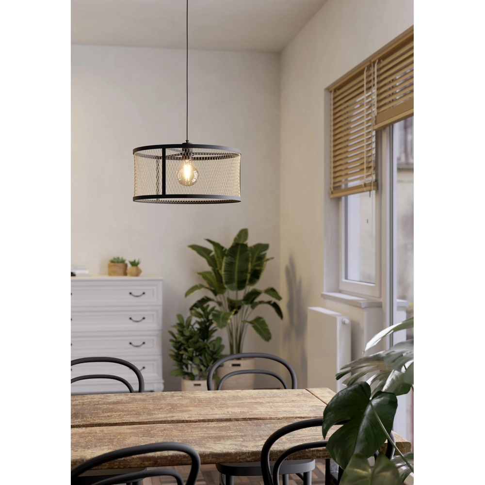 Eetkamer hanglamp Dellow Ø 45cm - zwart met goud Eglo 9002759436049