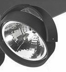 12 volt opbouwspot Dutchess 3-lichts, zwart Artdelight 8719831732425