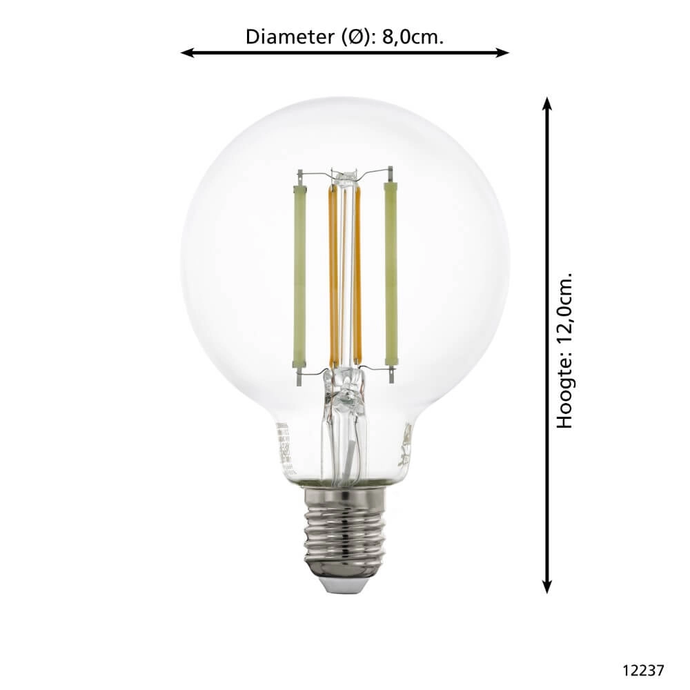 Led lampenbol Zigbee - E27 - 6 watt - 2200-6500K - G95 Eglo 9002759122393