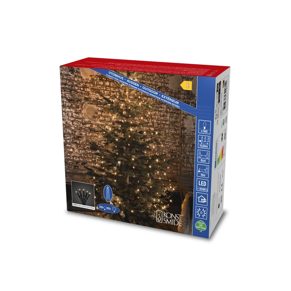 Verlichtingset 560cm - 8x 70 led - 2200K voor kerstboom KonstSmide 7318306322812