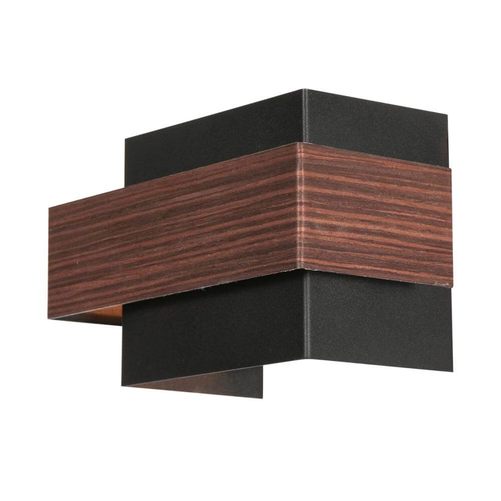 Wandlamp Muro zwart met hout M Steinhauer 8712746177756