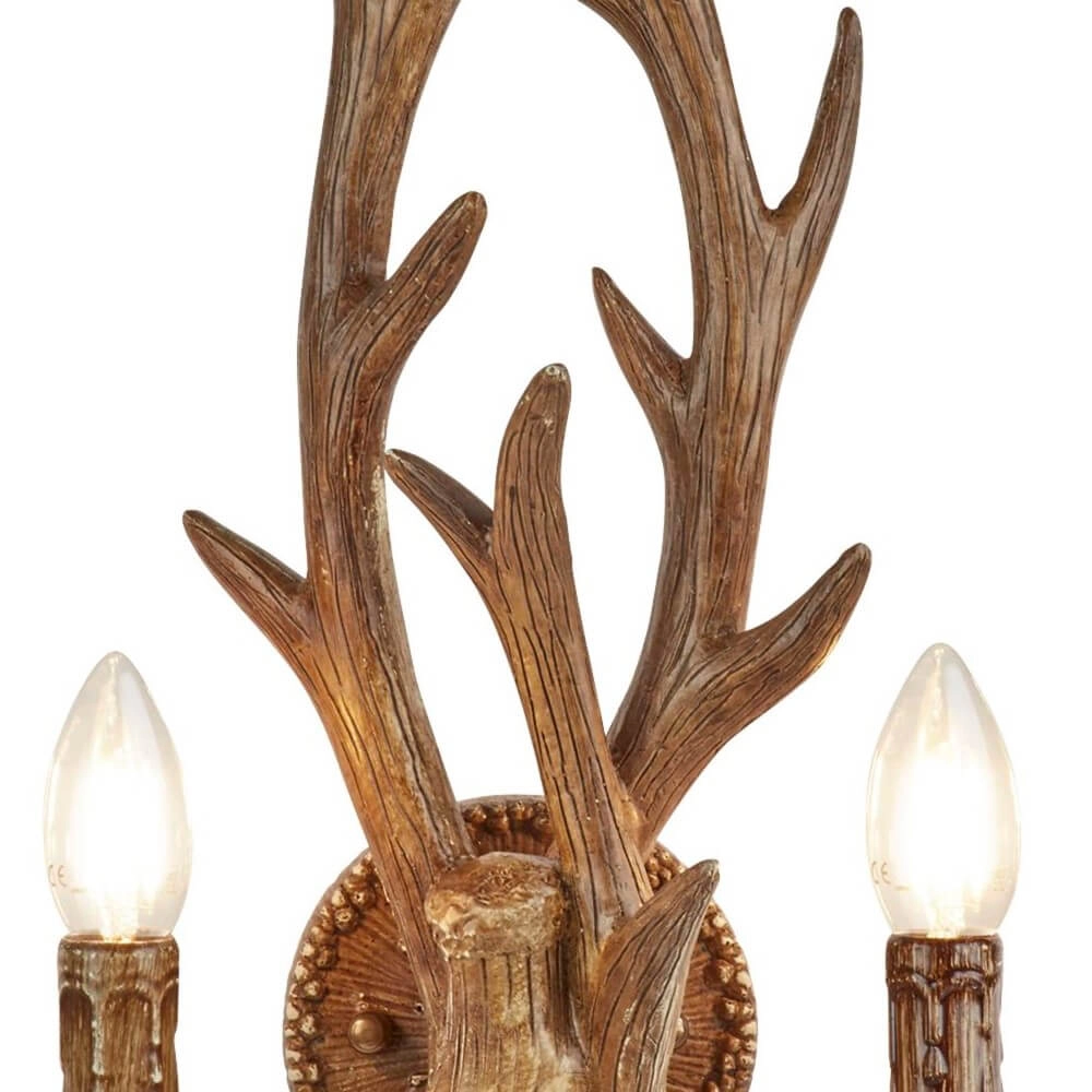Houten wandlamp Stag Searchlight 5053423098098