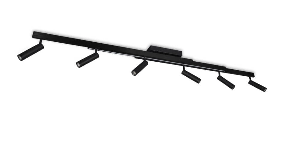 6-lichts led spot Zeno zwart Trio 4017807627312