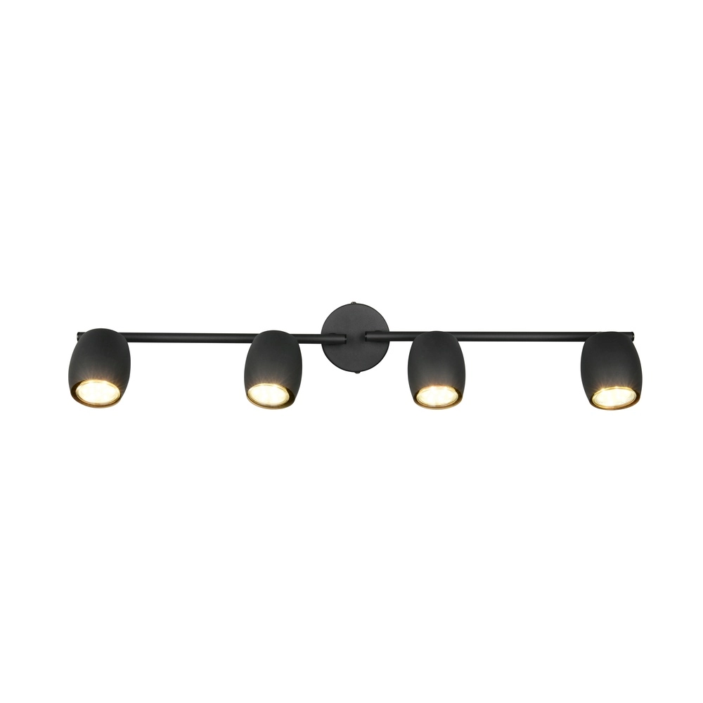 Plafondlamp Nancy 4-lichts zwart Trio 4017807657005