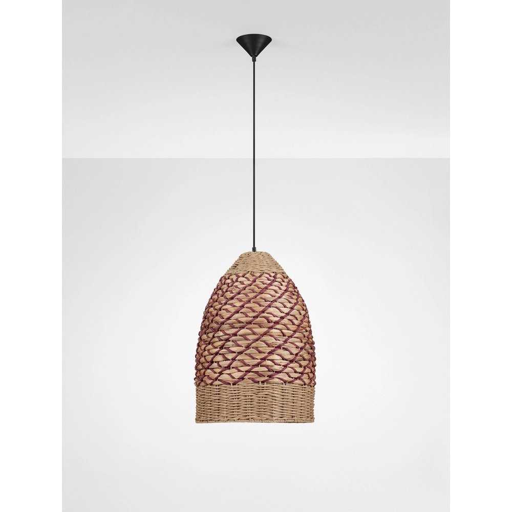 Pendant lamp Mapi Ø 37cm red with brown Lyora 5212017477323