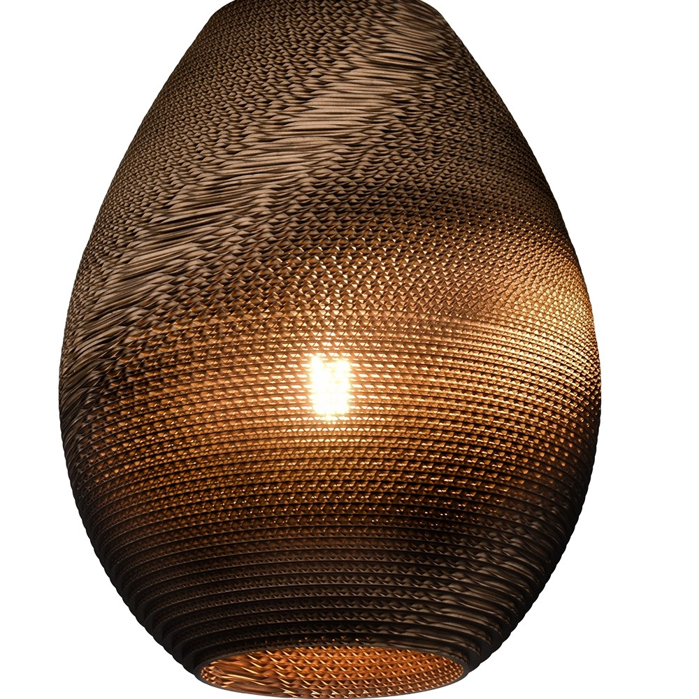 1-lichts hanglamp Carta Pineapple Think-paper cacao Ø 39cm Masterlight 8718121437569