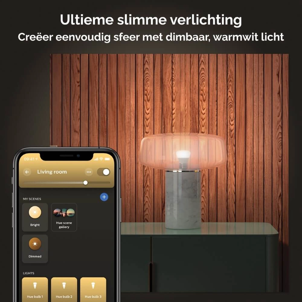 Hue Starterpack - E27 - 10W - White set van 3 Philips 8719514289130
