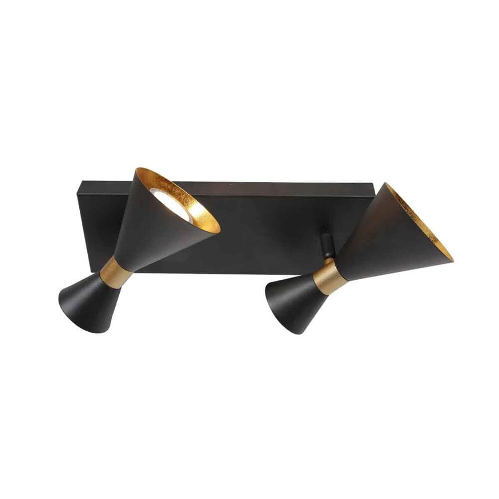 Design plafondlamp Preto zwart met goud dubbel Steinhauer 8712746176292