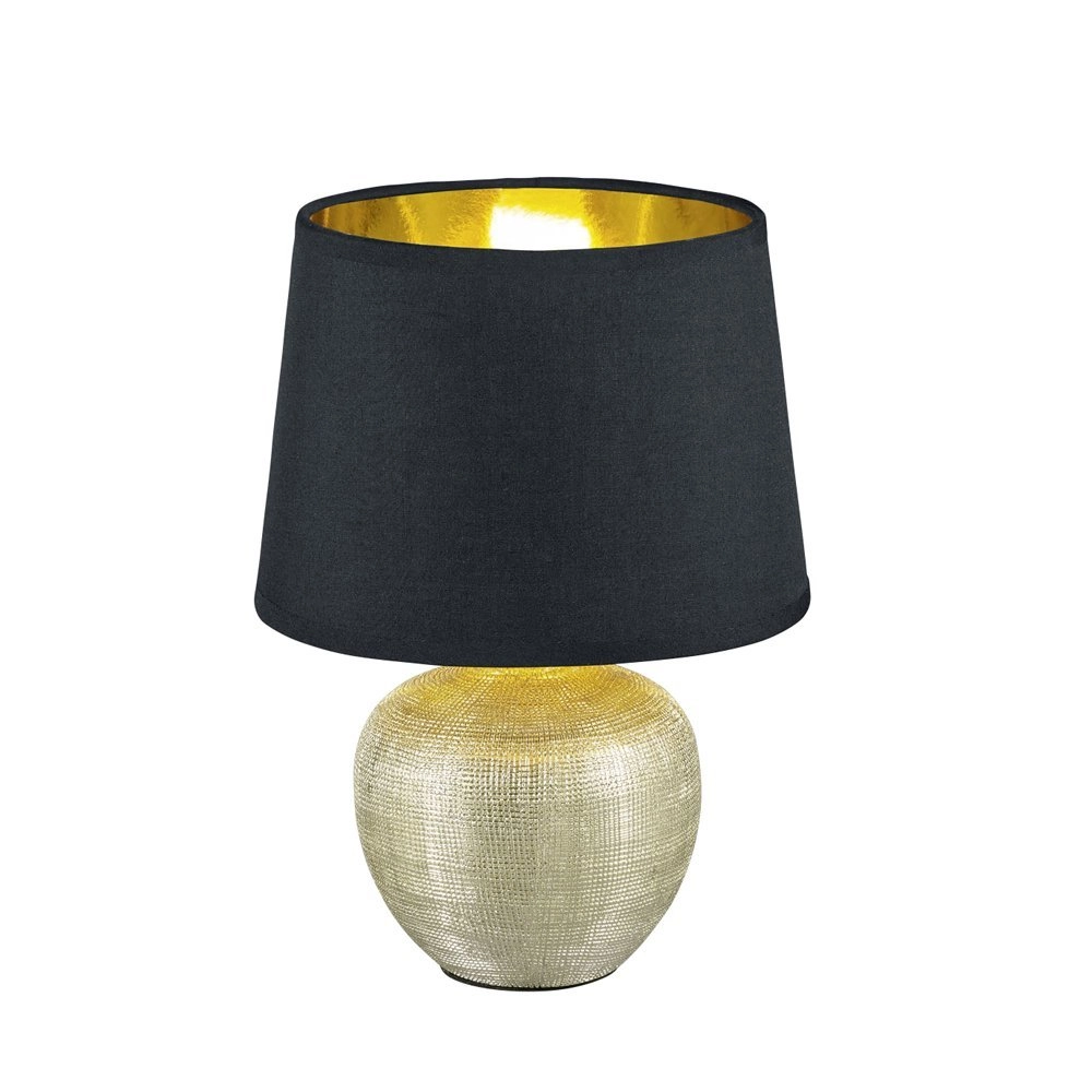 Tafellamp Luxor 26cm goud met zwart Tafellamp Luxor 26cm goud met zwart