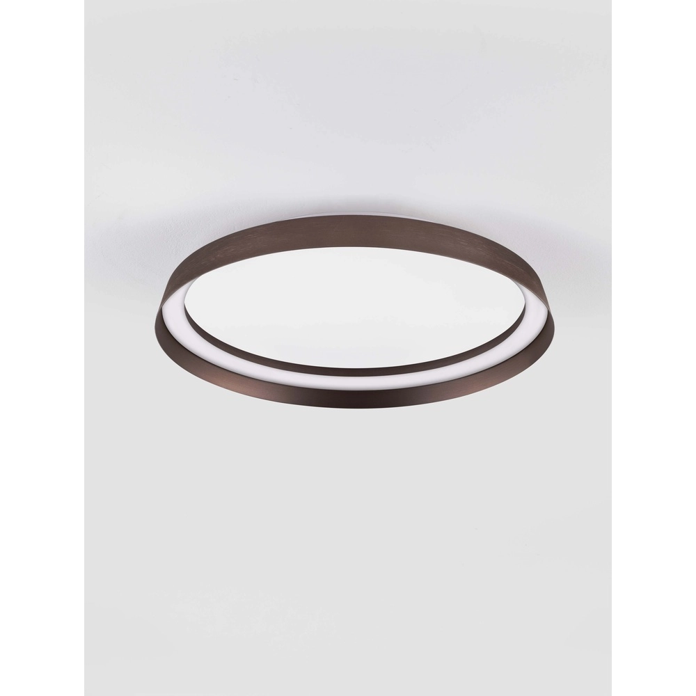 Design plafonniere Ormi Ø 45cm koffie bruin Lyora 5212017463104