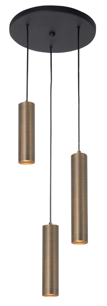 Ronde pendel hanglamp Perugia brons - 3x GU10 Ronde pendel hanglamp Perugia brons - 3x GU10