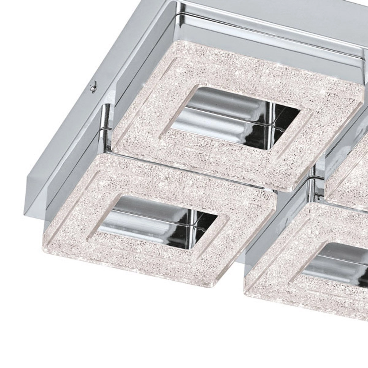 Led plafondlamp Fradelo 3000K - 4x4w - 28cm chroom met kristal Eglo 9002759956578