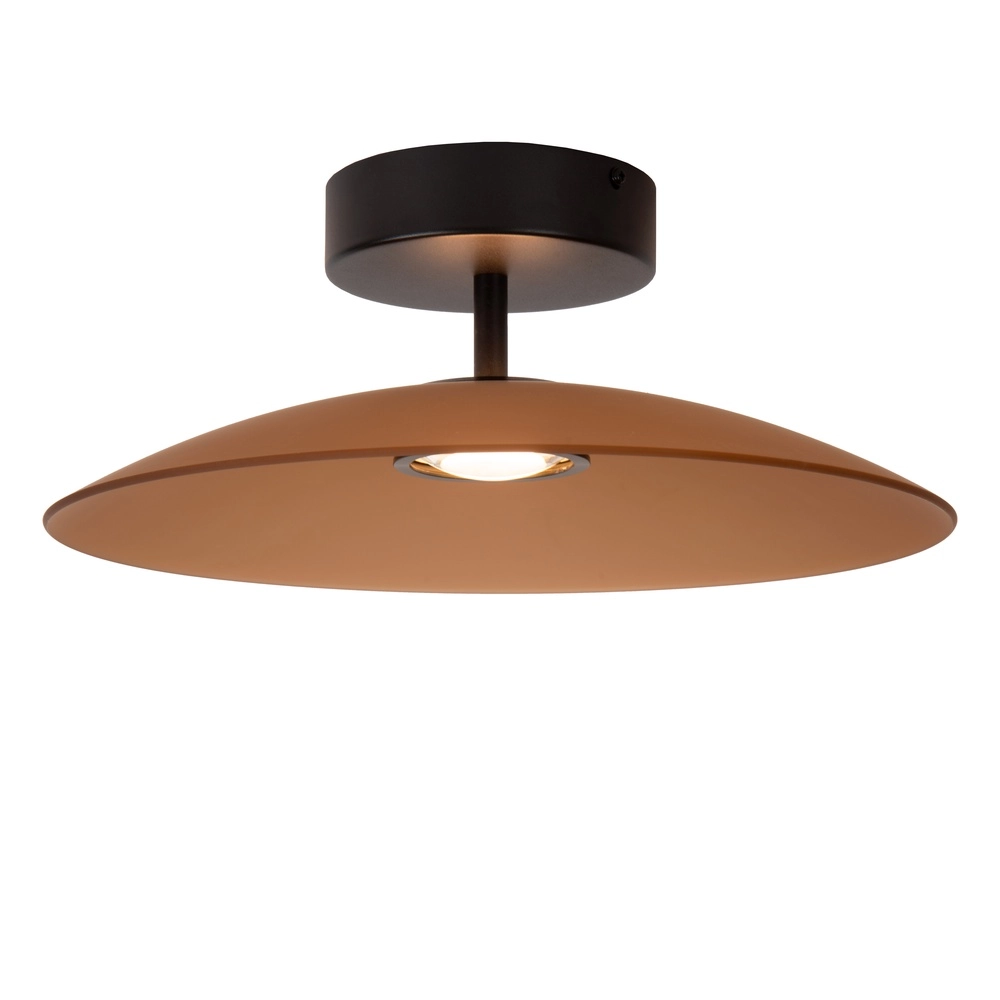 Strakke plafondlamp Menga Ø 40cm amber glas Premium by Lucide 5411212251220
