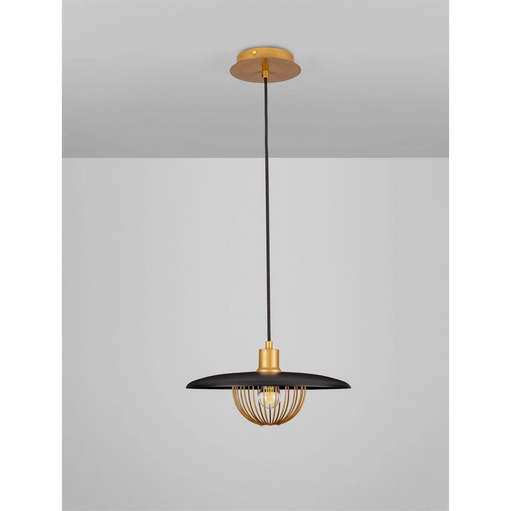 Hanglamp Fox zwart met goud Lyora 5212017433534