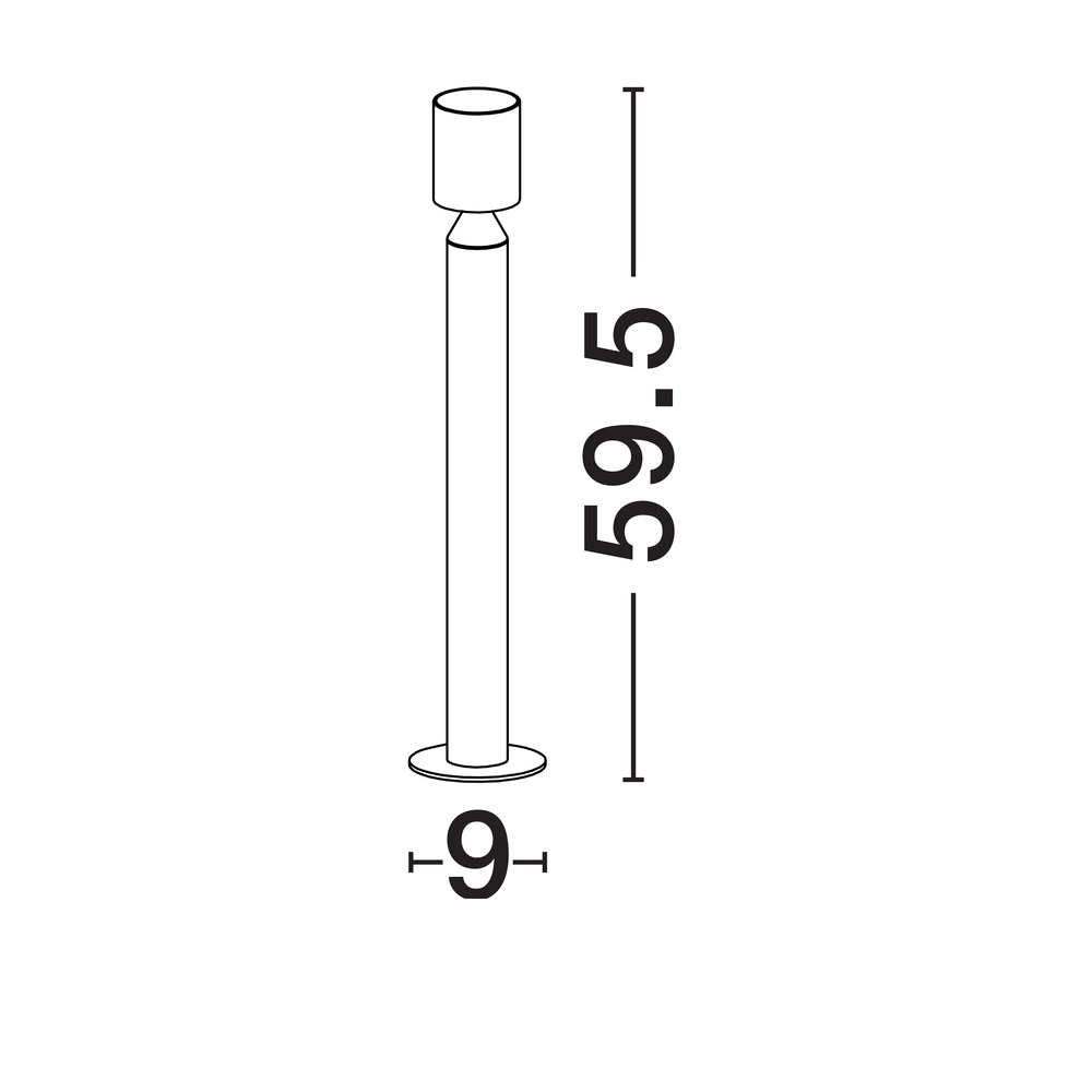 Strakke buitenlamp Brot 59,5cm Lyora 5212017454515