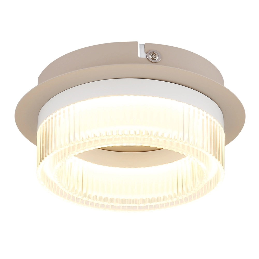 Moderne plafondlamp Zara zand bruin Ø 16cm