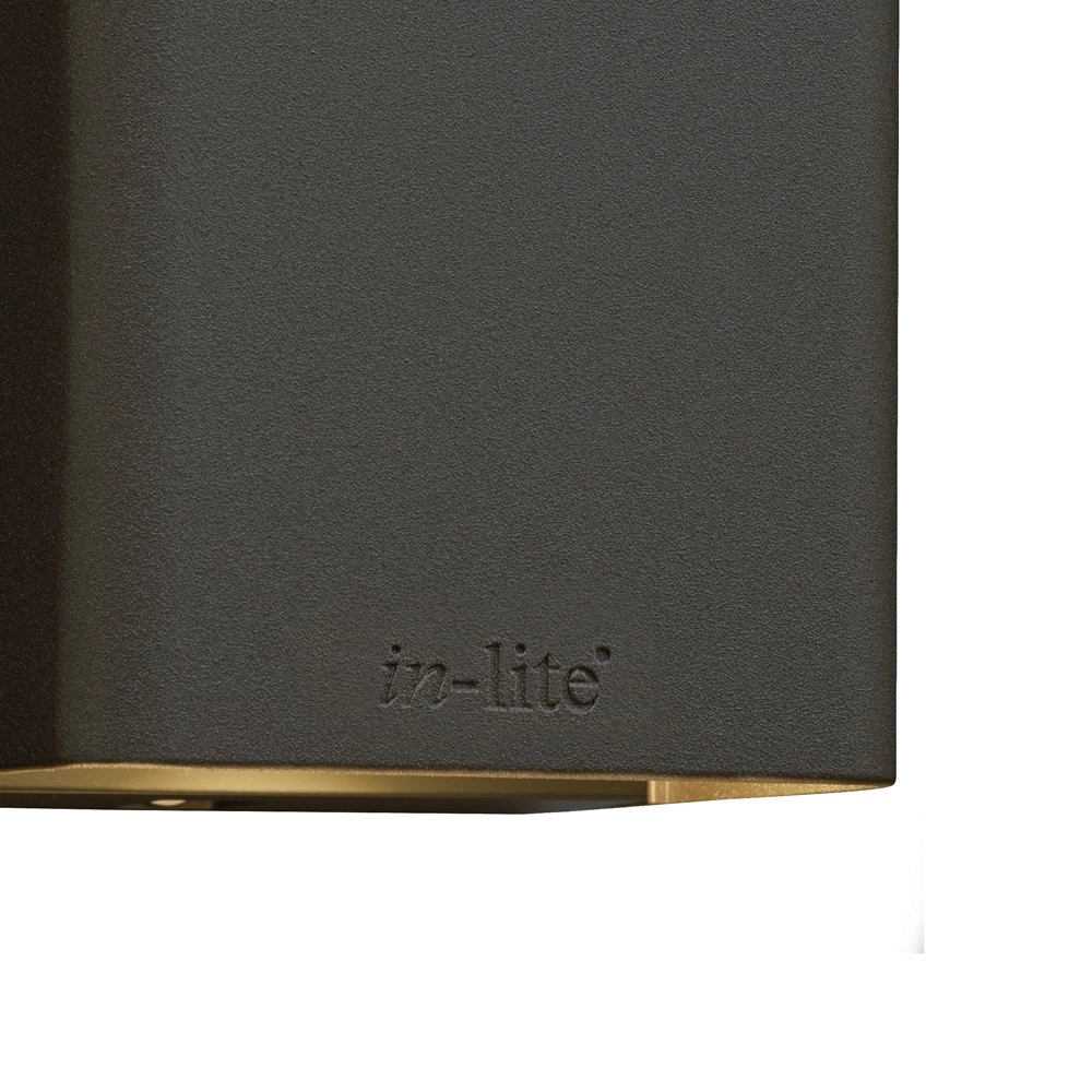 Up - downlighter Ace Up - Down 230 volt 2x3,5w - 3000K - 10cm donkergrijs In-lite 8717051003585