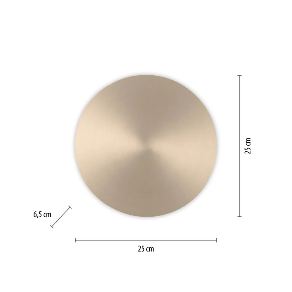 Design wandlamp Akku Puntua Ø 25cm messing Paul Neuhaus 4012248372524