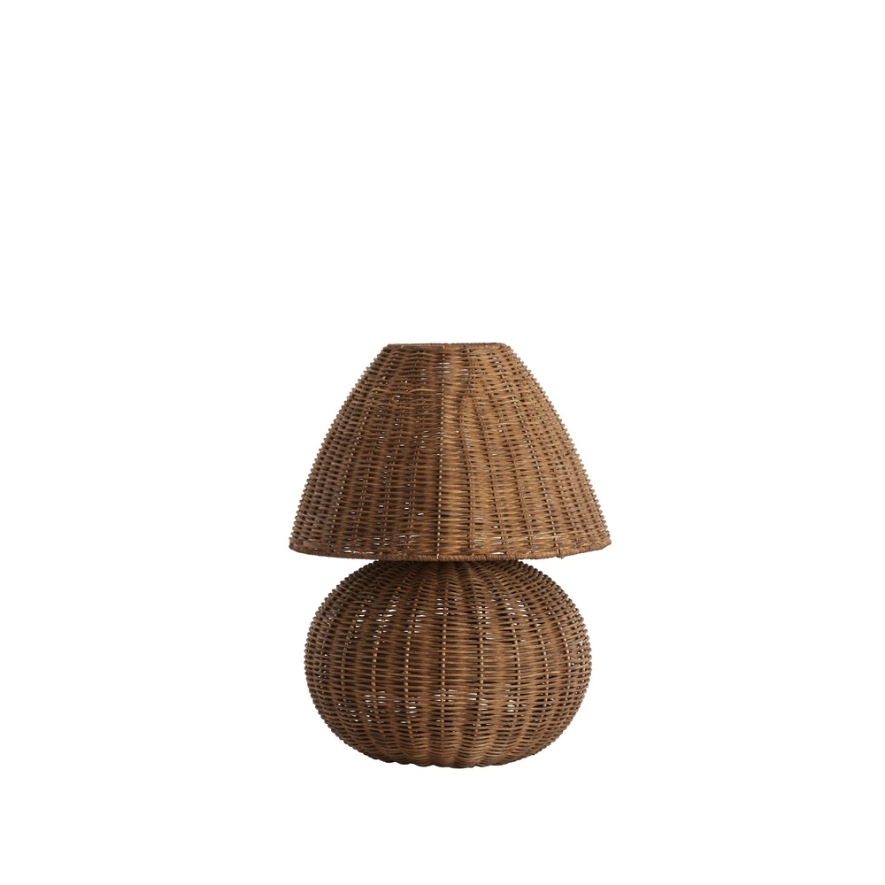 Rotan schemerlamp Mavon Ø 27,5cm - donker rotan