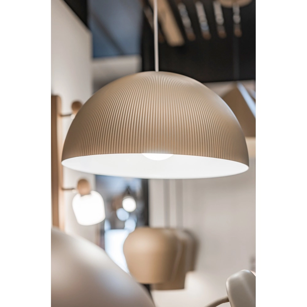 Design hanglamp Gaetano 2 zand bruin met wit Ø 40cm Eglo 9008606391608