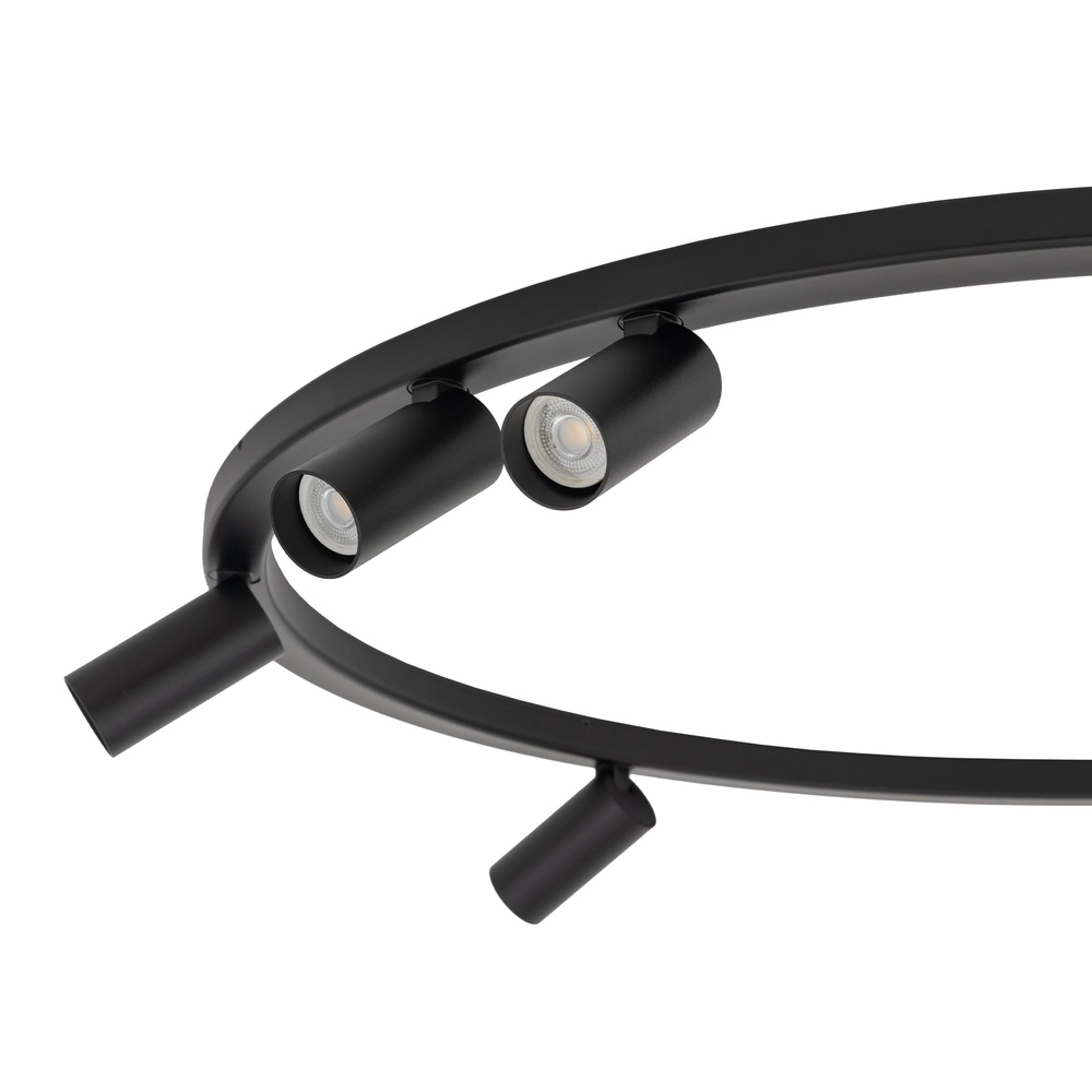 Cirkel opbouwspots Fourty 7x GU10 - zwart Lyora 5903139119443