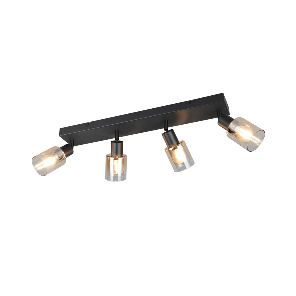 Plafondlamp Cadiz zwart 4-lichts Plafondlamp Cadiz zwart 4-lichts