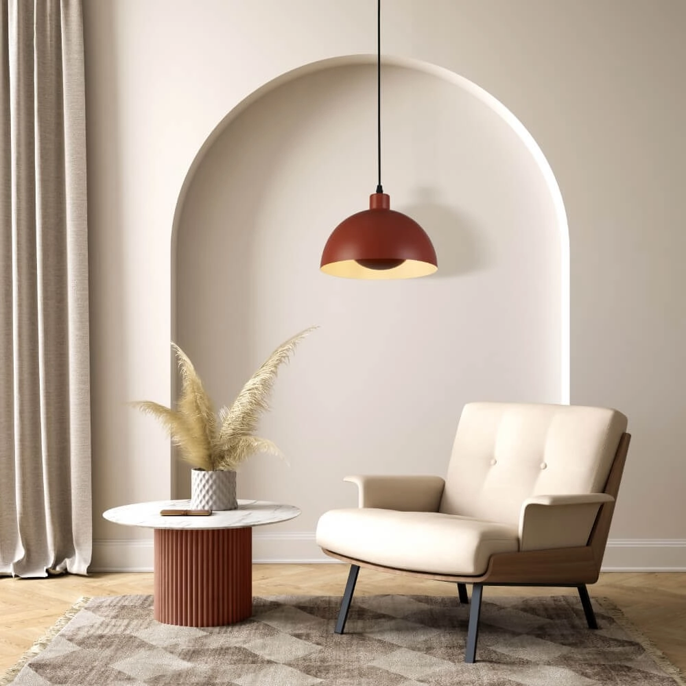 Oranje hanglamp Mars kap 20cm hoog Searchlight 5053423274287